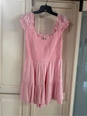 Moa Moa Soft Pink Ruffle Tiered Smocked skirts